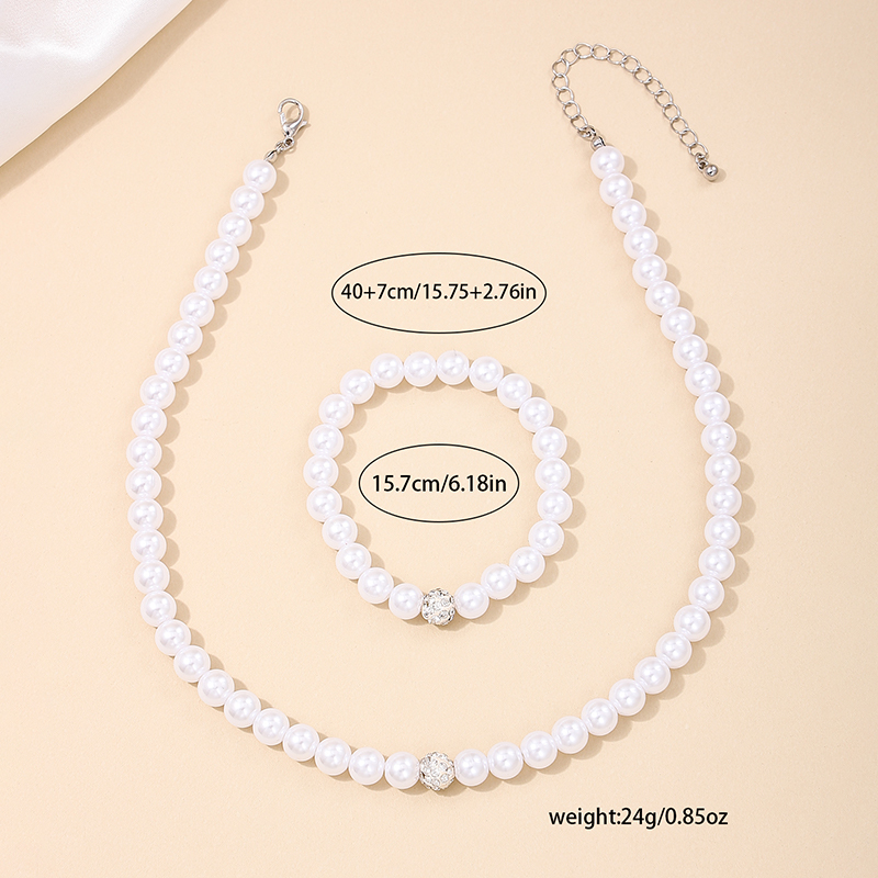Simple Style Classic Style Round Plastic Resin Beaded Women's Jewelry Set display picture 5
