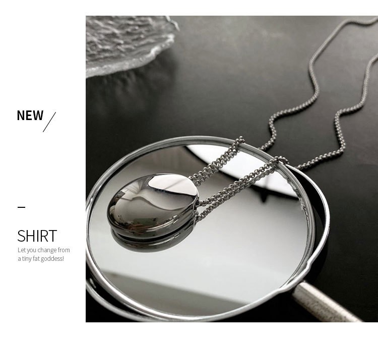 Titan Stahl IG-Stil Moderner Stil Runden Halskette Mit Anhänger display picture 2