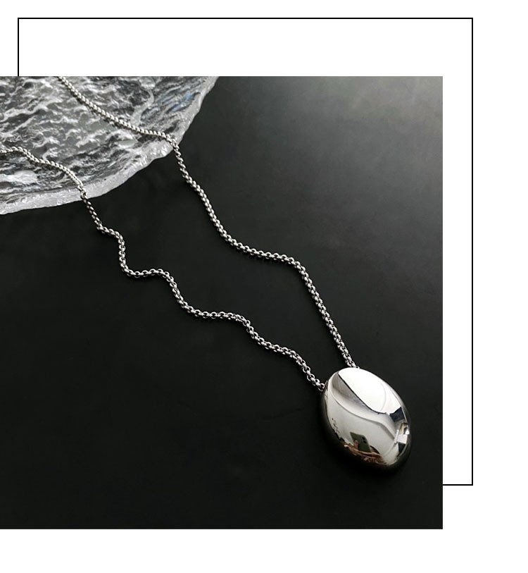 Titan Stahl IG-Stil Moderner Stil Runden Halskette Mit Anhänger display picture 6