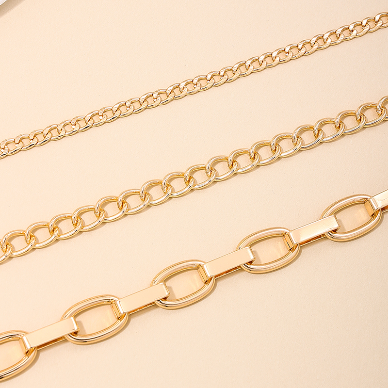 Wholesale Jewelry Simple Style Classic Style Solid Color Alloy Alloy Chain Hollow Out Choker display picture 3
