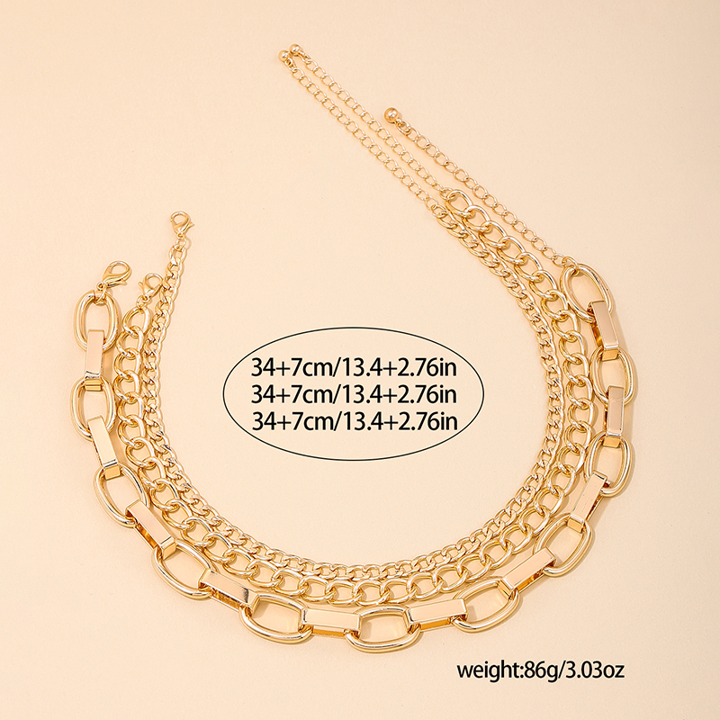 Wholesale Jewelry Simple Style Classic Style Solid Color Alloy Alloy Chain Hollow Out Choker display picture 5