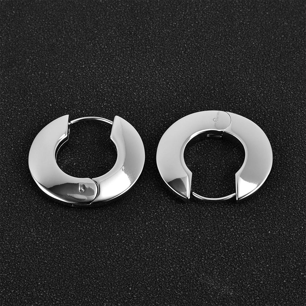 1 Pair Basic Simple Style Classic Style Round Heart Shape Polishing Plating 316 Stainless Steel  18K Gold Plated Ear Clip display picture 7