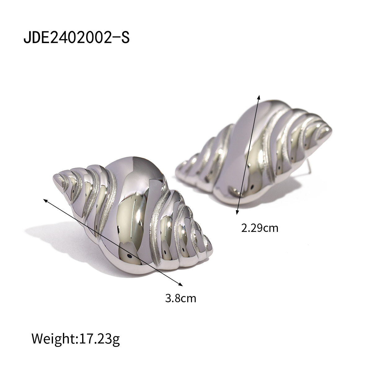 1 Pair Simple Style Classic Style Conch Plating 316 Stainless Steel  Ear Studs display picture 1
