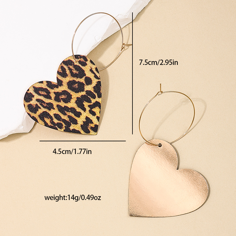 1 Piece Simple Style Classic Style Heart Shape Mushroom Printing Alloy Drop Earrings display picture 5