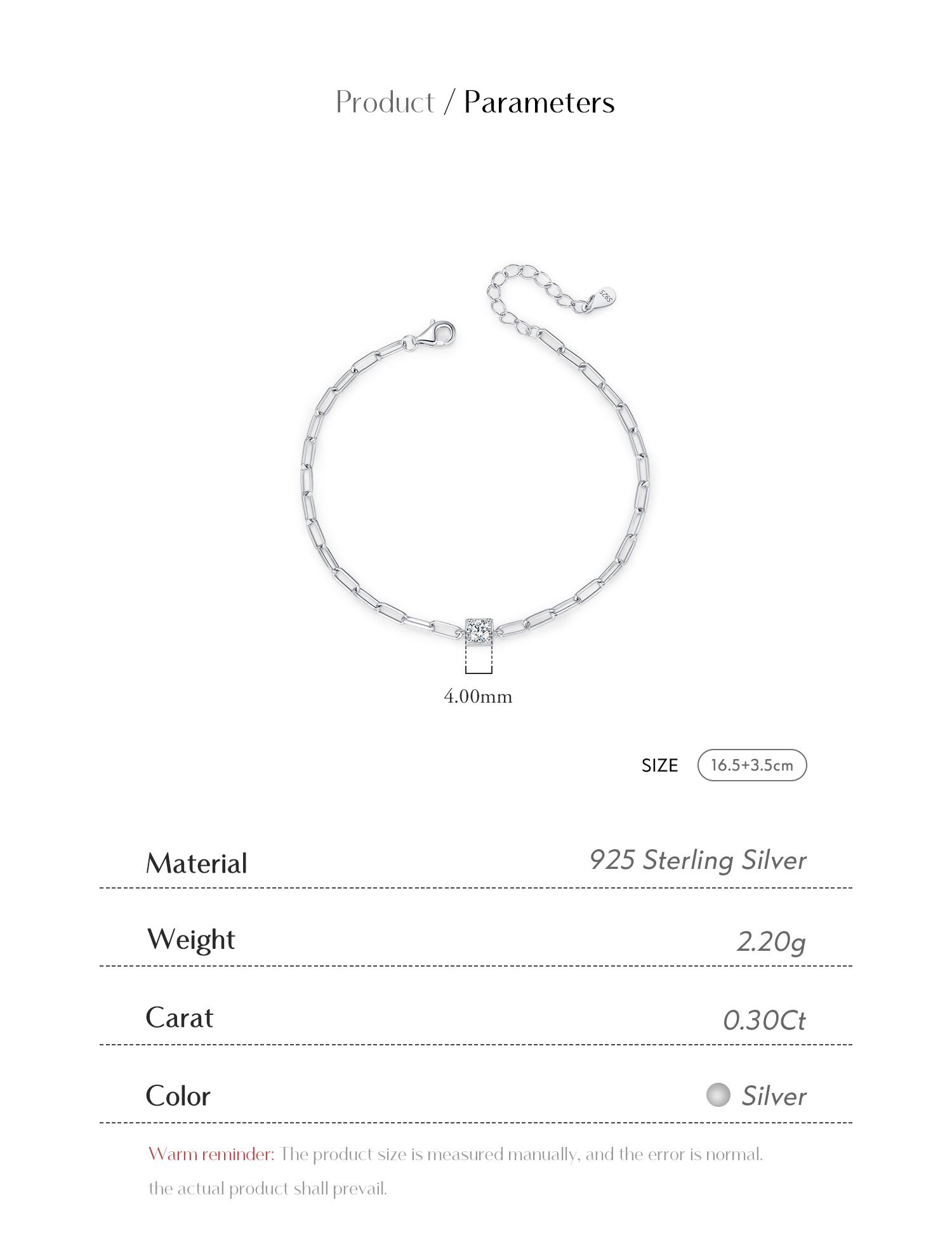 Sterling Silber Versilbert Elegant Einfacher Stil Klassischer Stil Inlay Quadrat Moissanit Armbänder display picture 8