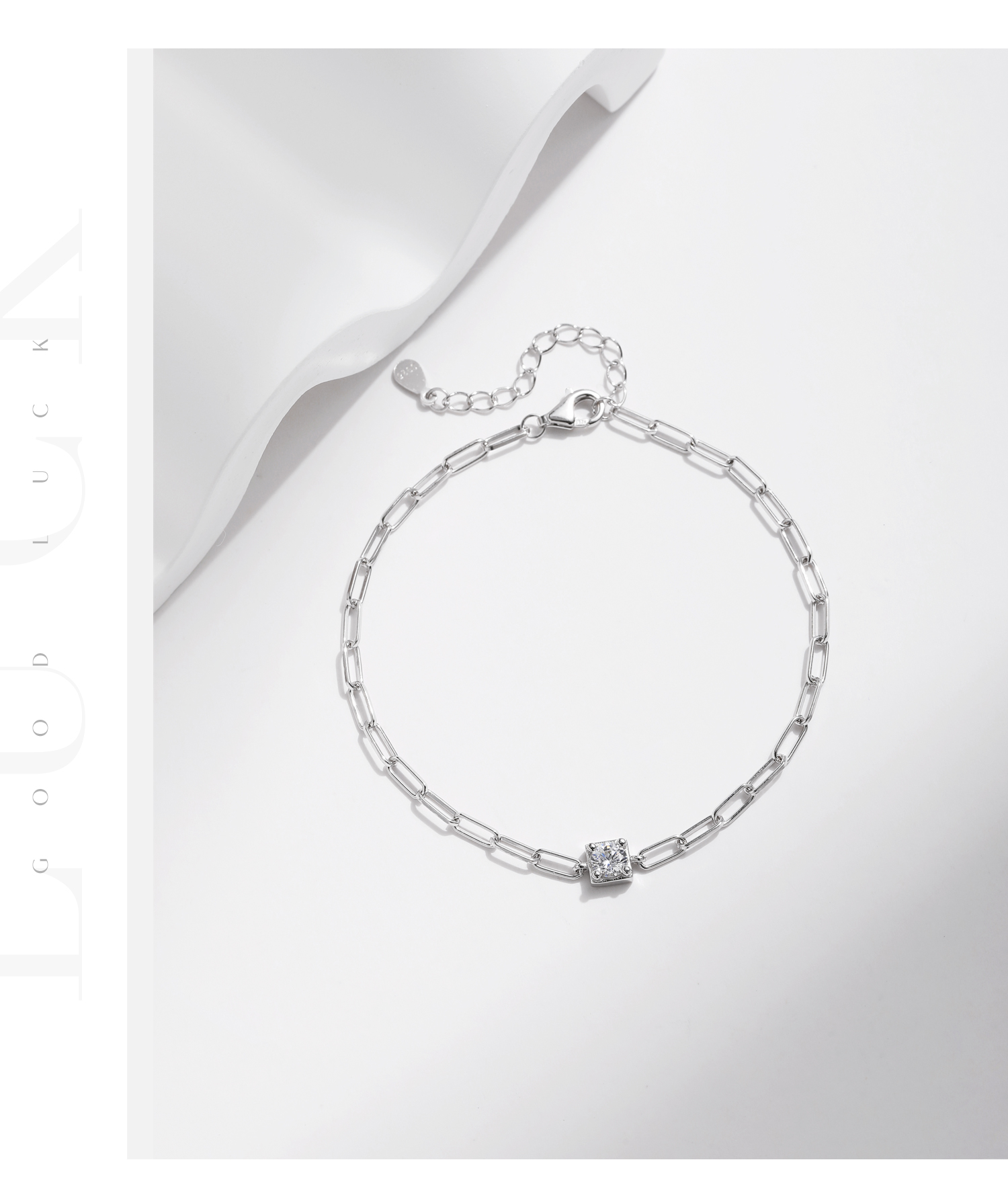 Sterling Silber Versilbert Elegant Einfacher Stil Klassischer Stil Inlay Quadrat Moissanit Armbänder display picture 10