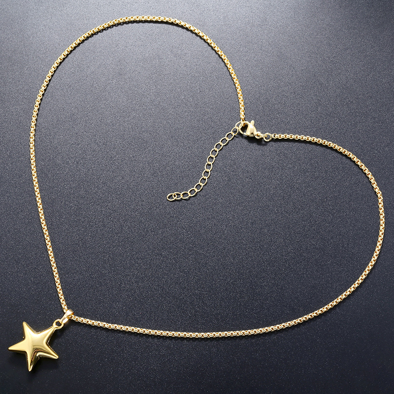 Cobre Chapados en oro de 18k Casual Elegante Estilo Simple Pentagrama Forma De Corazón Collar Colgante display picture 3