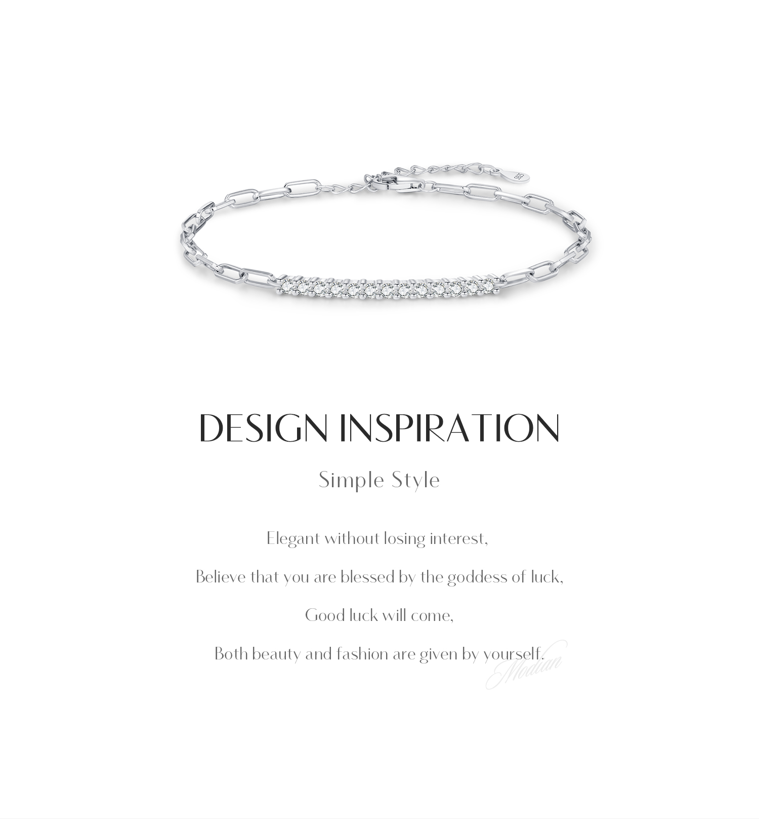Sterling Silber Versilbert Elegant Einfacher Stil Klassischer Stil Inlay Einfarbig Moissanit Armbänder display picture 6