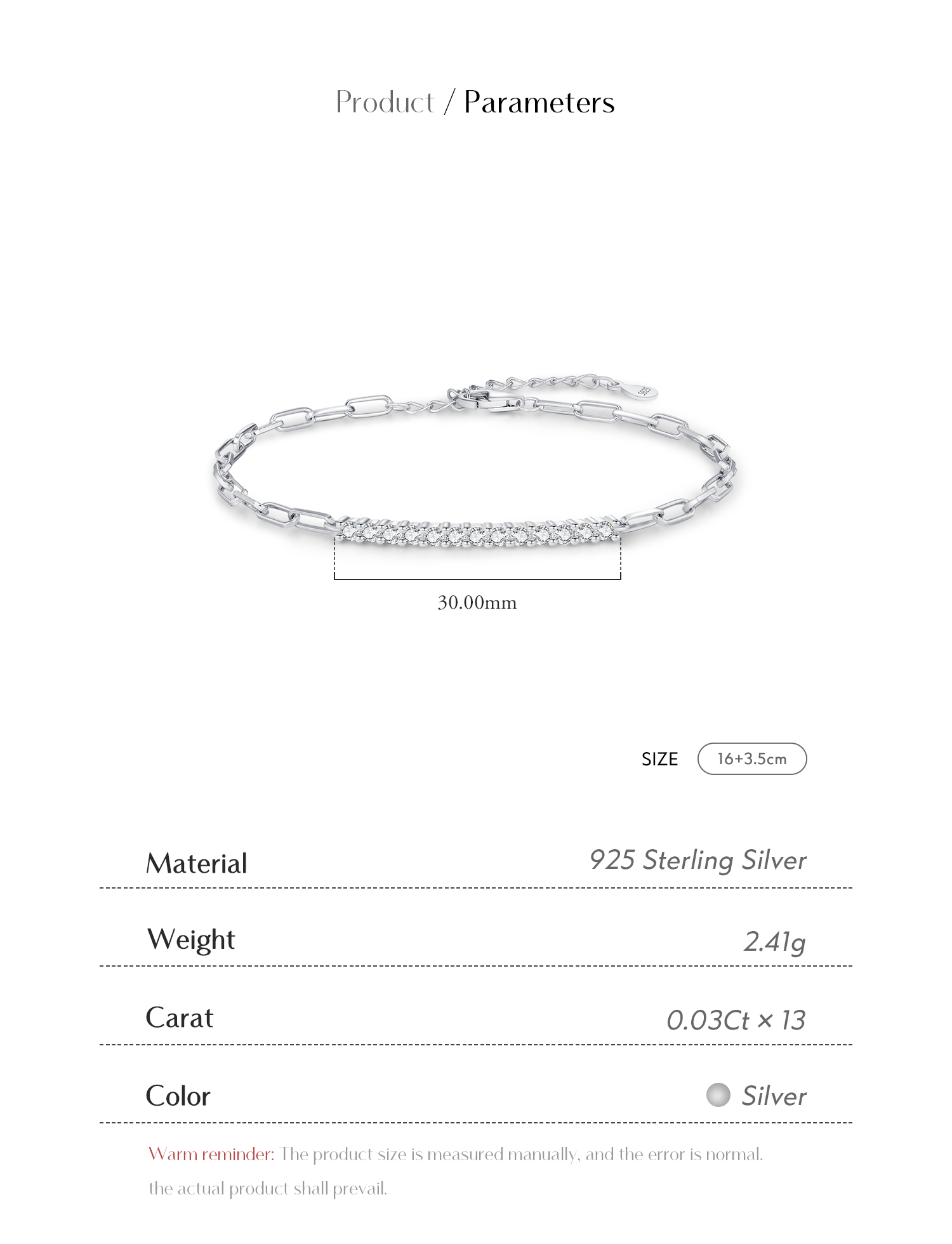 Sterling Silber Versilbert Elegant Einfacher Stil Klassischer Stil Inlay Einfarbig Moissanit Armbänder display picture 8
