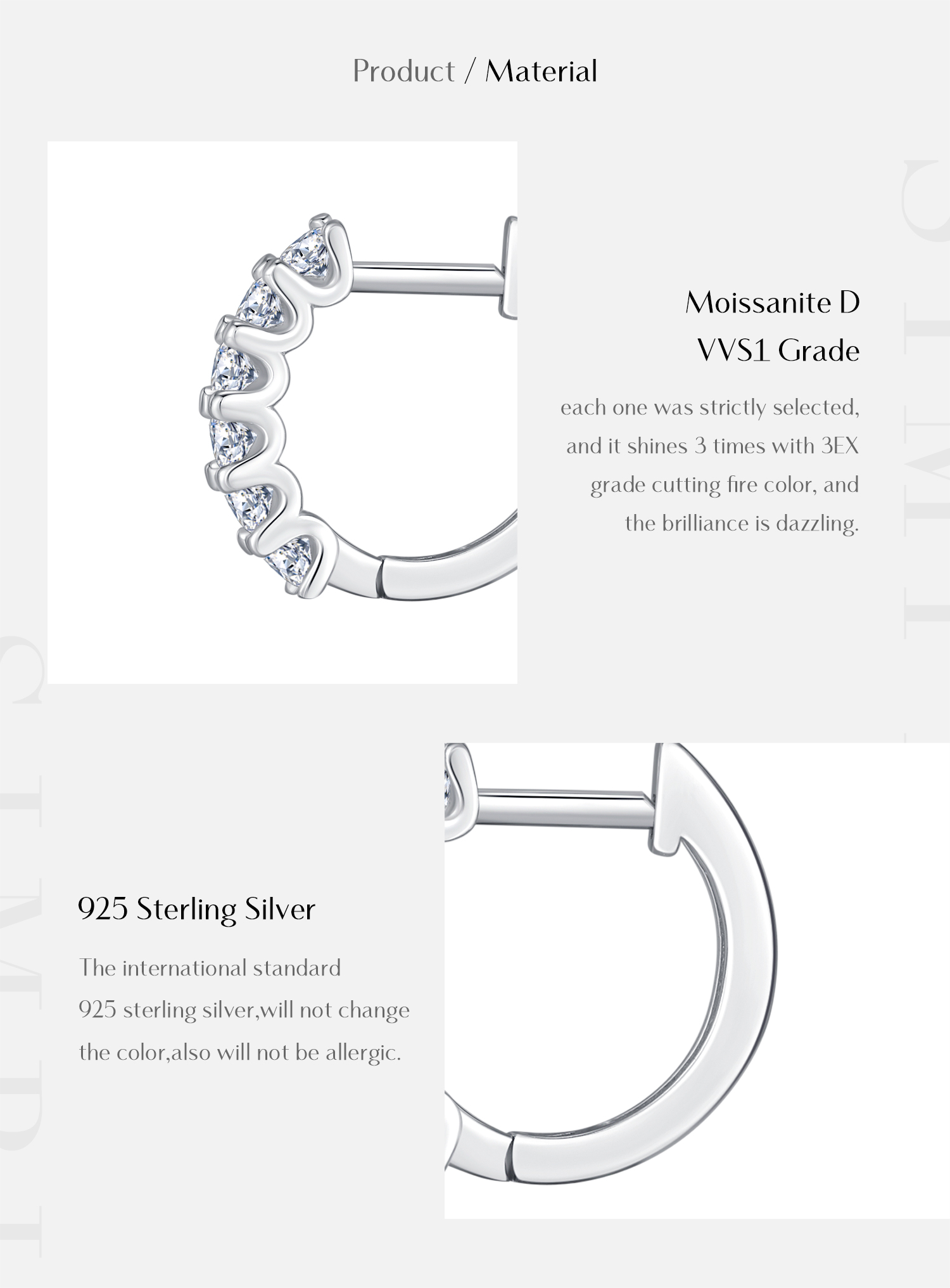 Sterling Silber Versilbert Einfacher Stil Glänzend Inlay Runden Moissanit Ohrringe display picture 7
