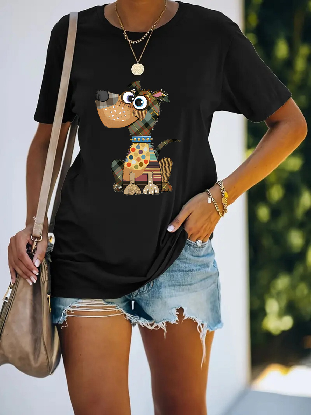 Women's T-shirt Short Sleeve T-Shirts Simple Style Dog display picture 5