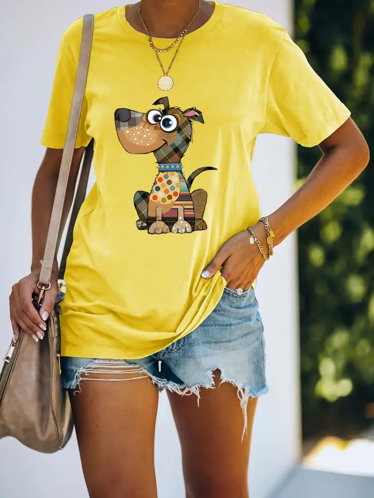 Women's T-shirt Short Sleeve T-Shirts Simple Style Dog display picture 7