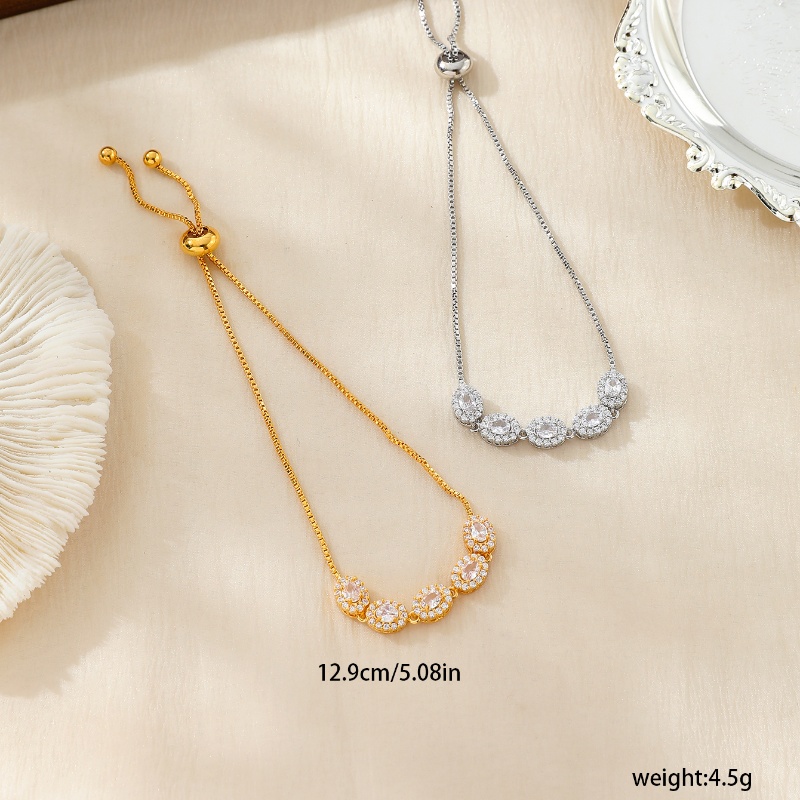 Copper 18K Gold Plated Elegant Wedding Plating Inlay Splicing Zircon Bracelets display picture 4