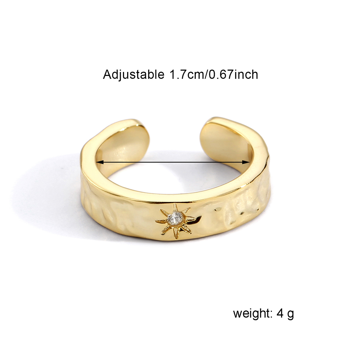 Wholesale Simple Style Classic Style Solid Color Copper Plating Inlay 18K Gold Plated Zircon Rings display picture 16
