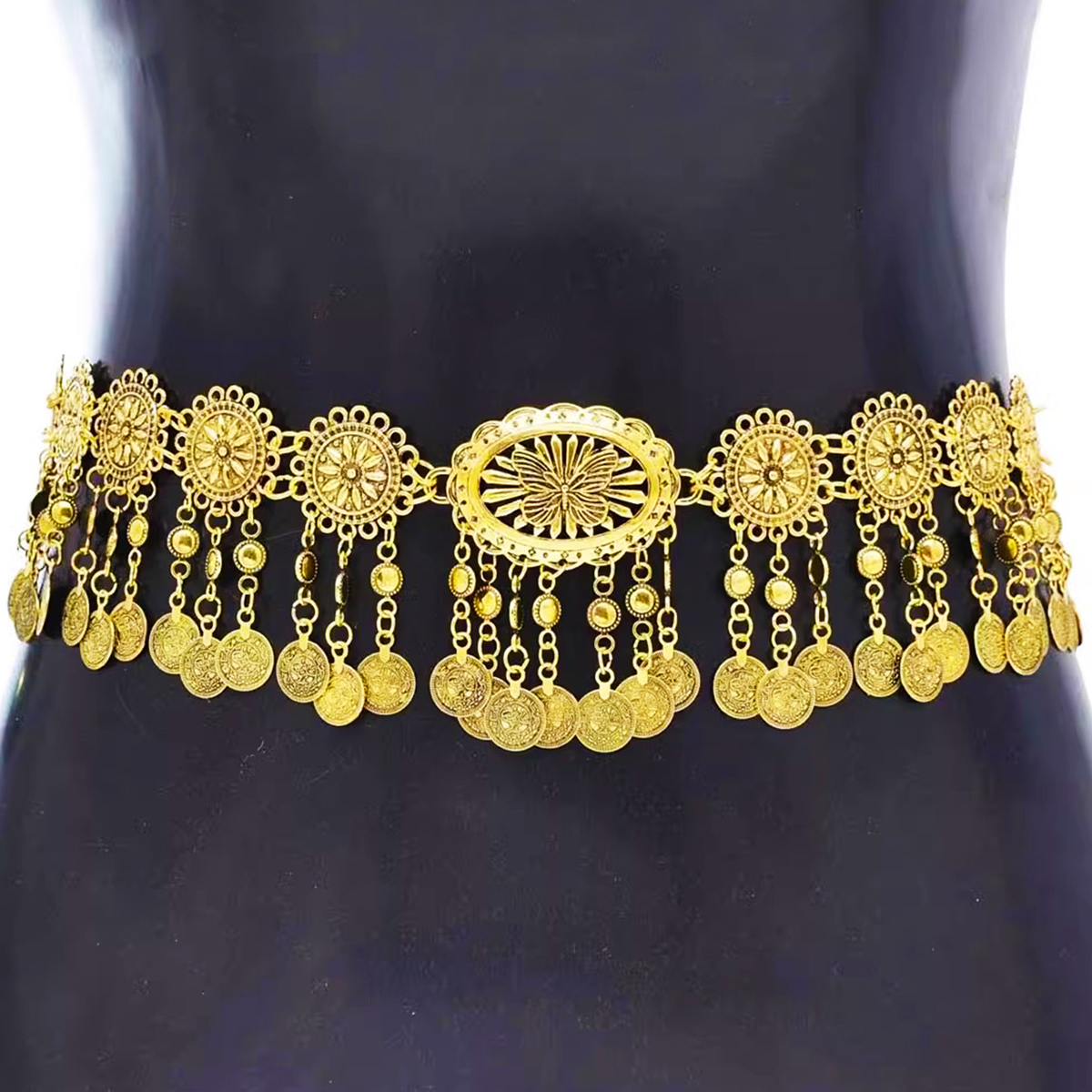 Exaggerated Ethnic Style Geometric Alloy Women's Chain Belts display picture 5