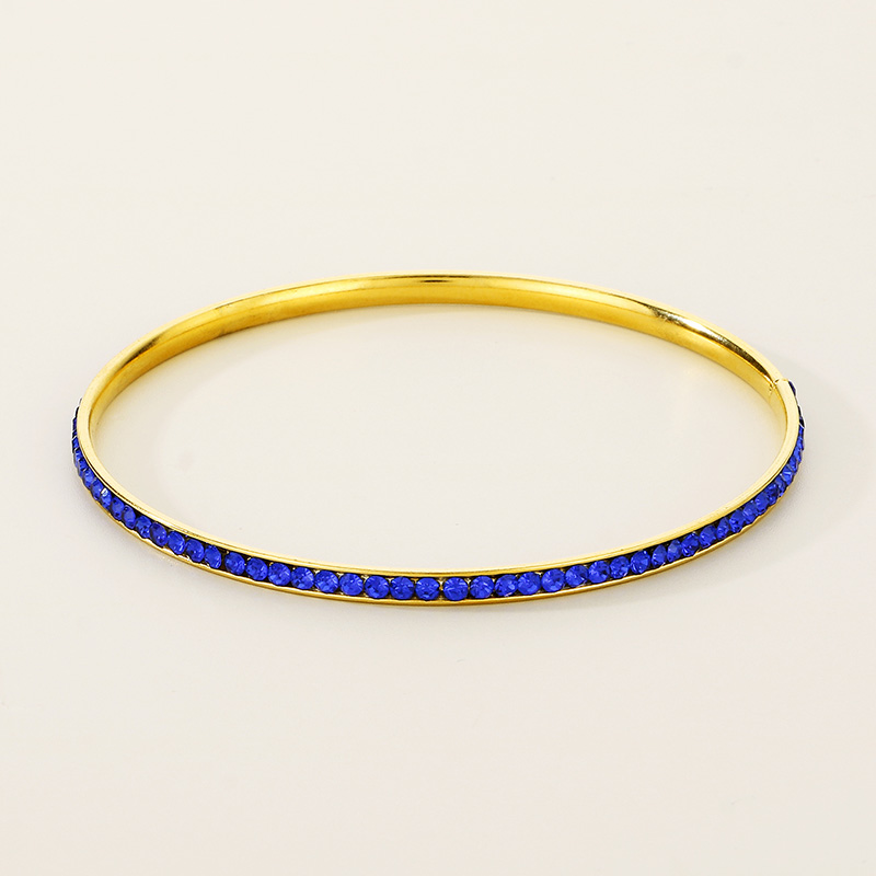 Glamour Couleur Unie Acier Inoxydable 304 Plaqué Or 18K Bracelet En Masse display picture 8