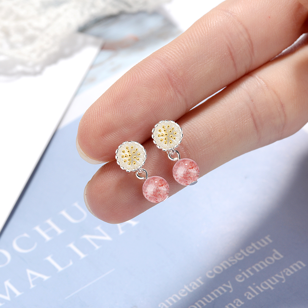 1 Pair Sweet Flower Copper Drop Earrings display picture 5