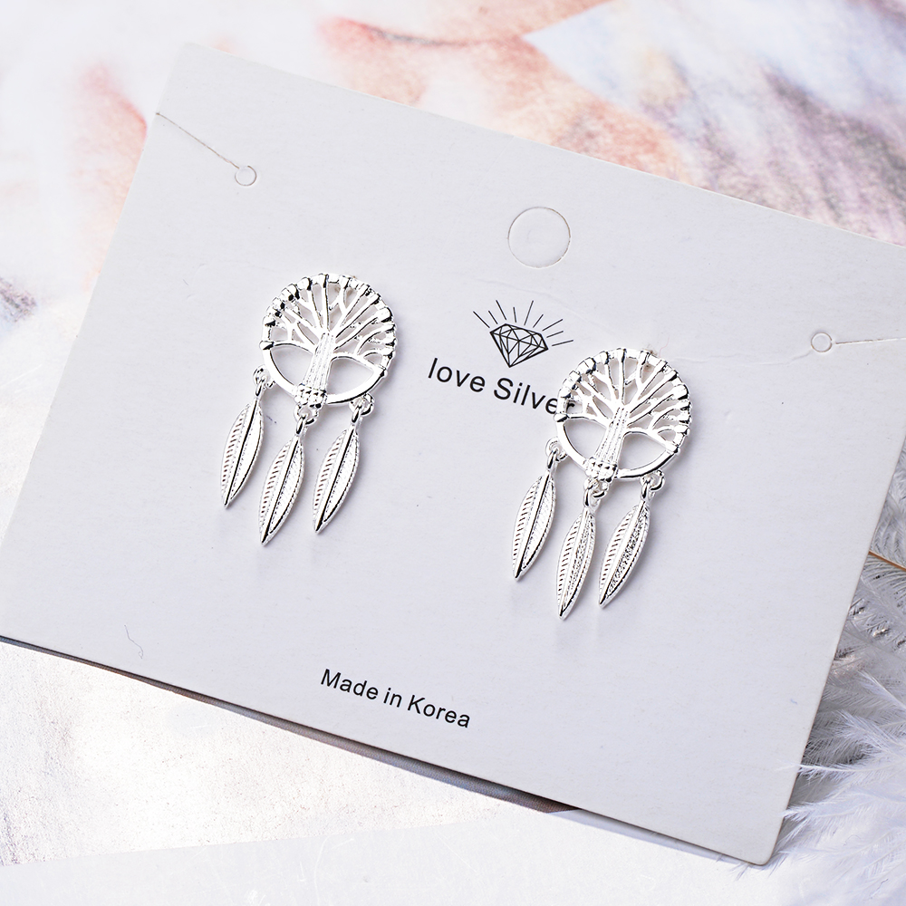 1 Pair IG Style Modern Style Classic Style Dreamcatcher Plating Copper Ear Studs display picture 2
