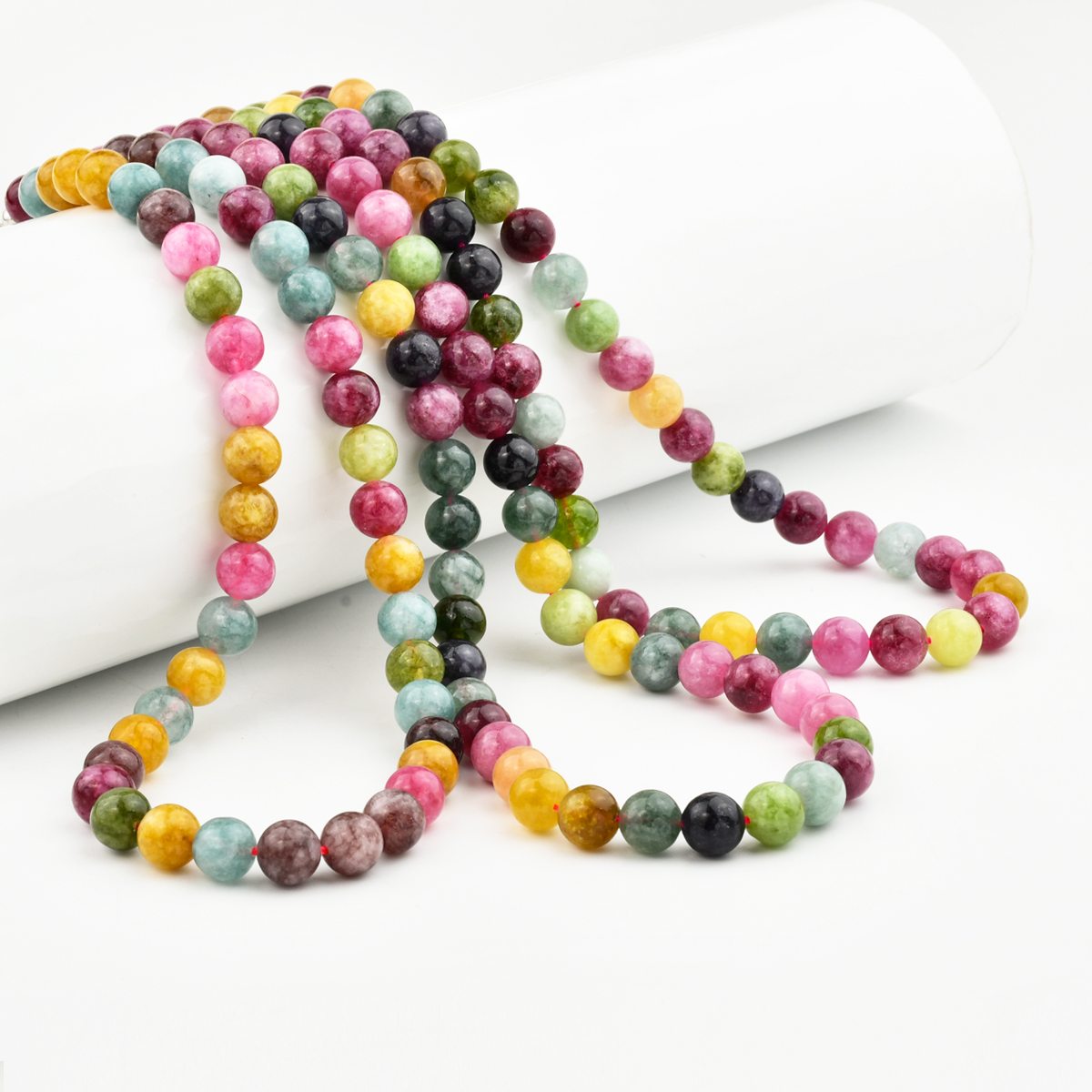 Einfacher Stil Bunt Perlen Versilbert Halsband In Masse display picture 1