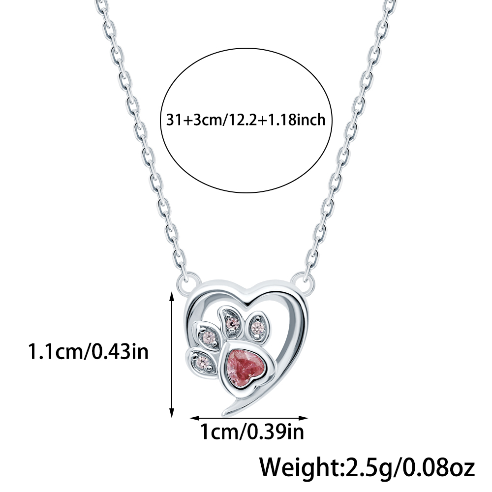 Sterling Silver White Gold Plated Simple Style Classic Style Inlay Heart Shape Zircon Pendant Necklace display picture 1