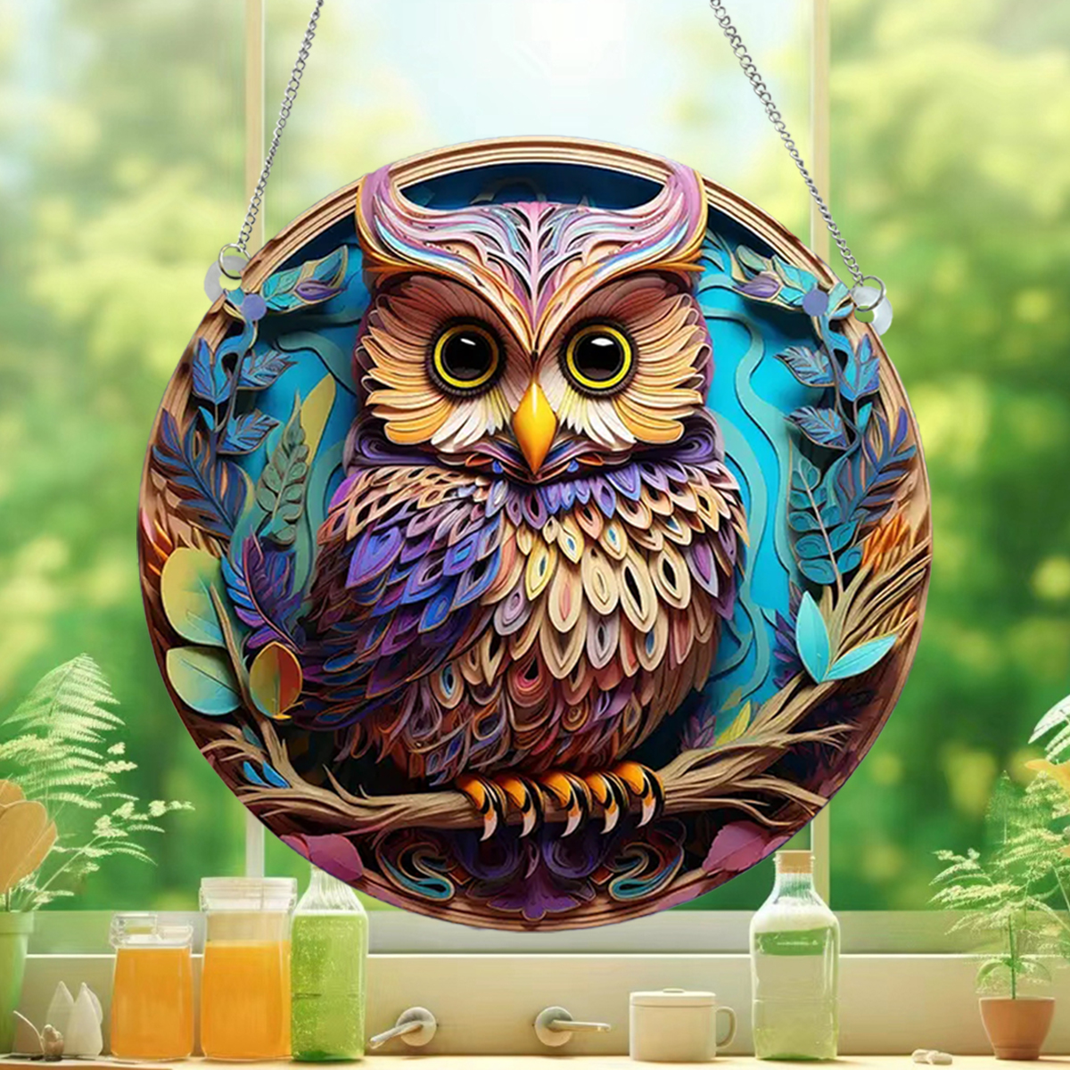 Cute Pastoral Animal Owl Arylic Pendant Artificial Decorations display picture 13