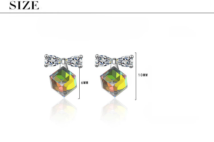 1 Pair IG Style Modern Style Classic Style Bow Knot Inlay Copper Artificial Crystal Zircon Ear Studs display picture 1