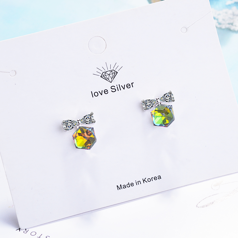 1 Pair IG Style Modern Style Classic Style Bow Knot Inlay Copper Artificial Crystal Zircon Ear Studs display picture 3