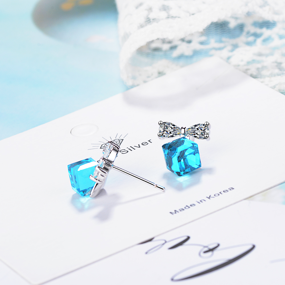 1 Pair IG Style Modern Style Classic Style Bow Knot Inlay Copper Artificial Crystal Zircon Ear Studs display picture 2