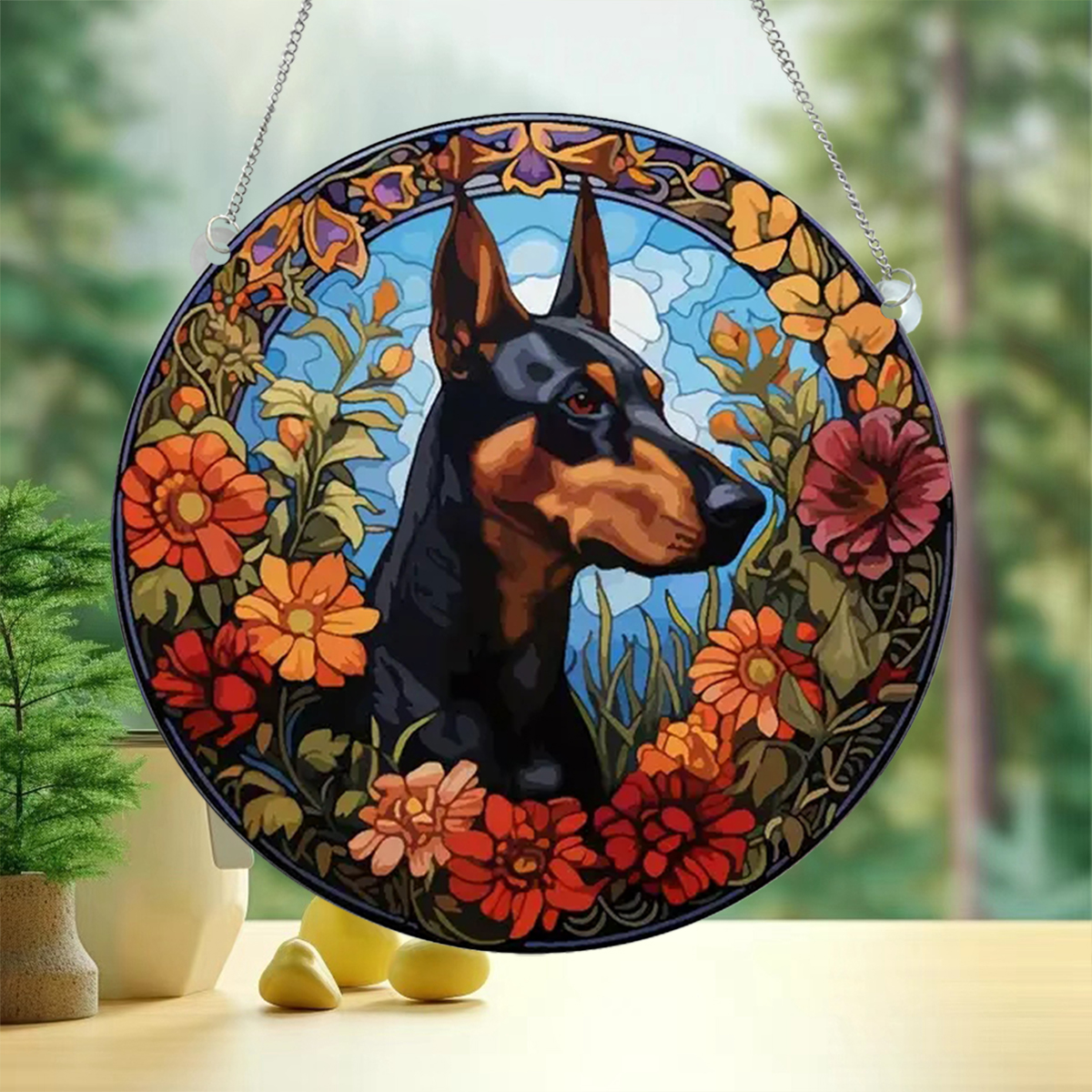 Süß Pastoral Künstlerisch Tier Hund Aryl Anhänger Künstliche Dekorationen display picture 13