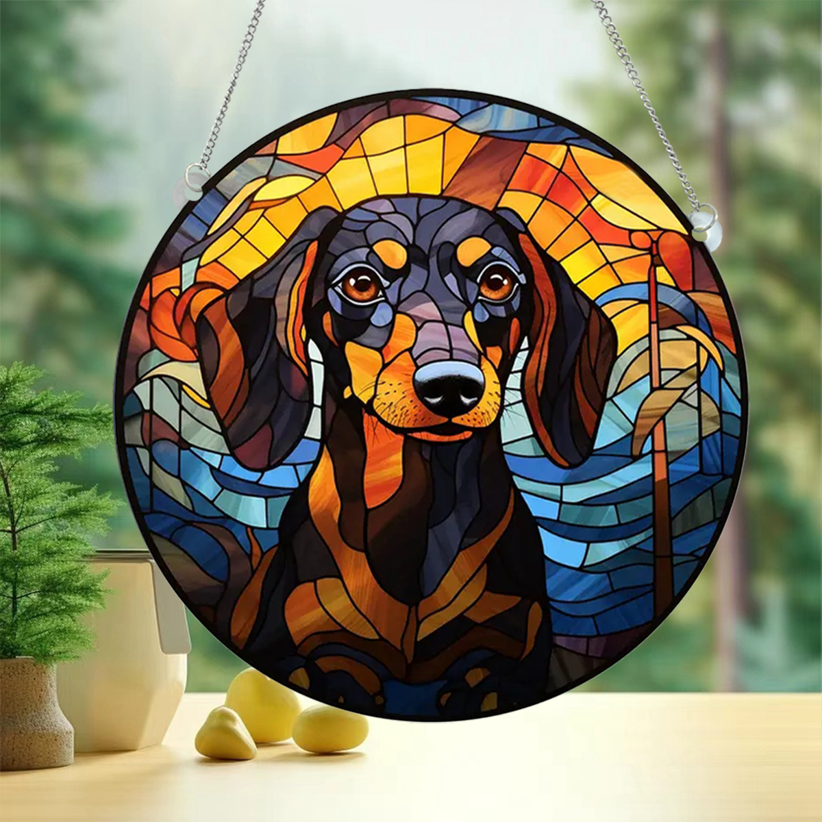 Süß Pastoral Künstlerisch Tier Hund Aryl Anhänger Künstliche Dekorationen display picture 17