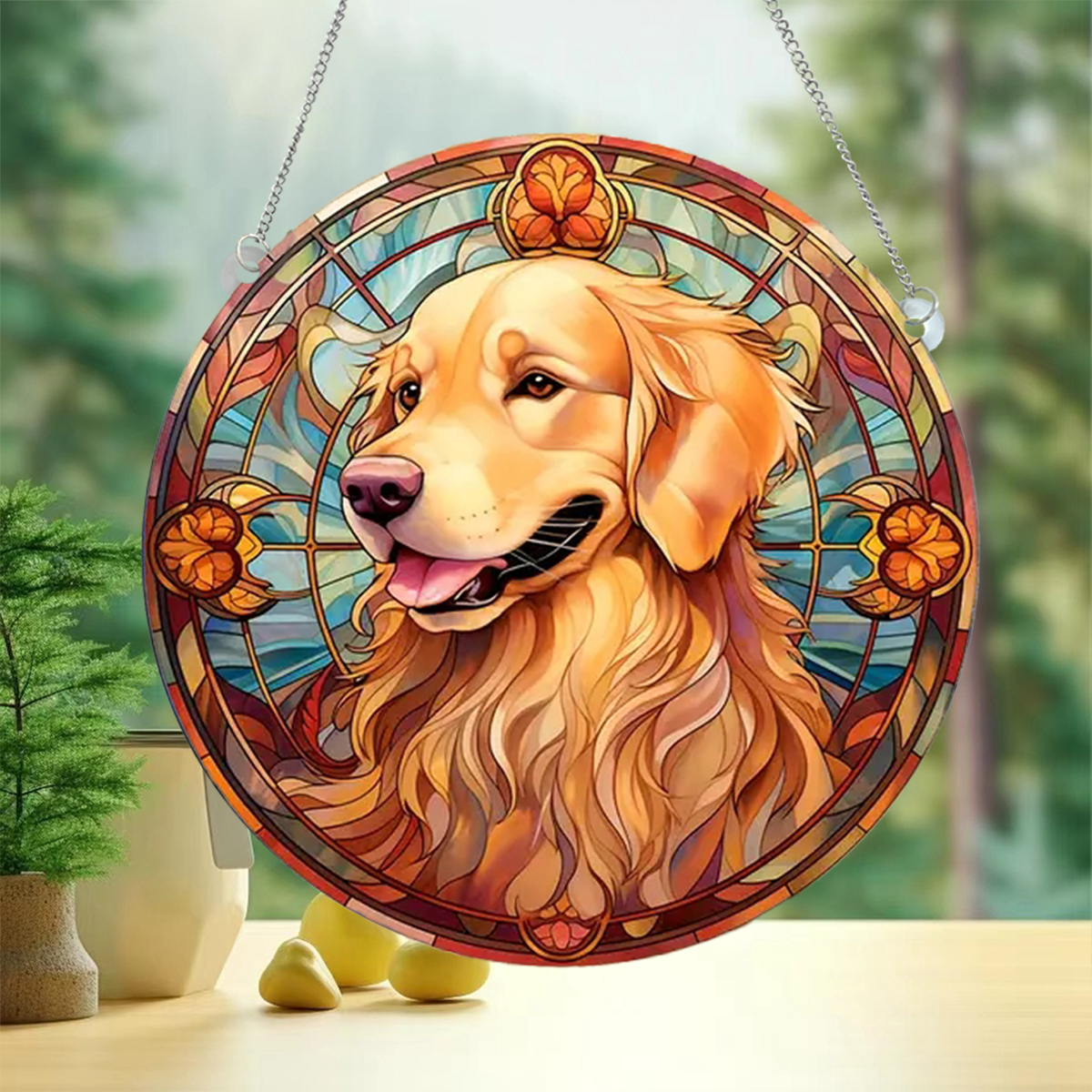 Süß Pastoral Künstlerisch Tier Hund Aryl Anhänger Künstliche Dekorationen display picture 20