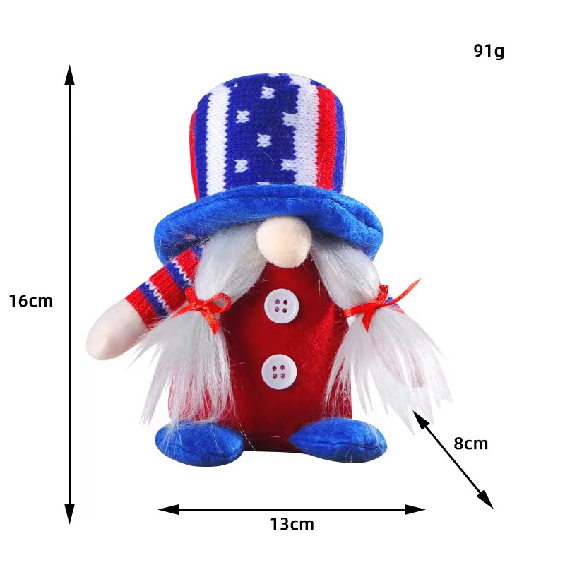 Cute American Flag Cloth Party Festival Rudolph Doll display picture 2