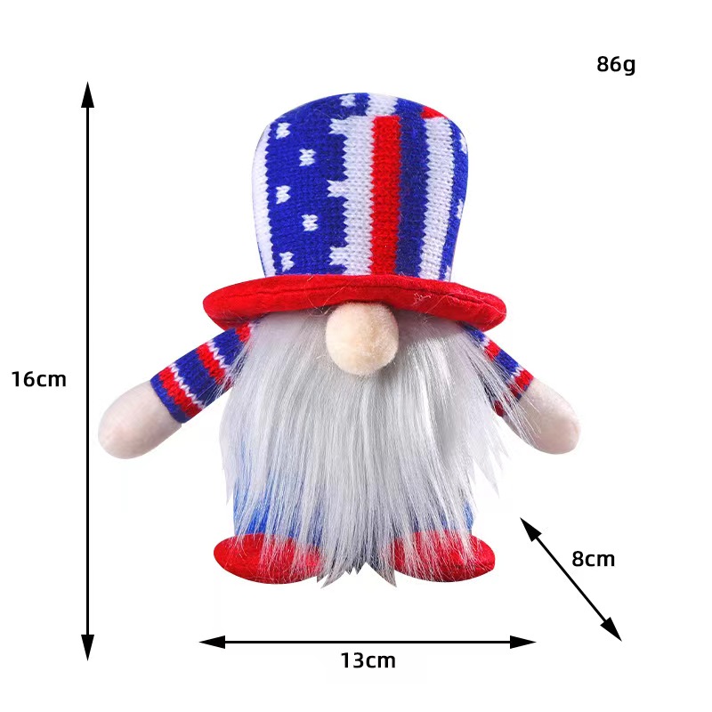 Cute American Flag Cloth Party Festival Rudolph Doll display picture 4