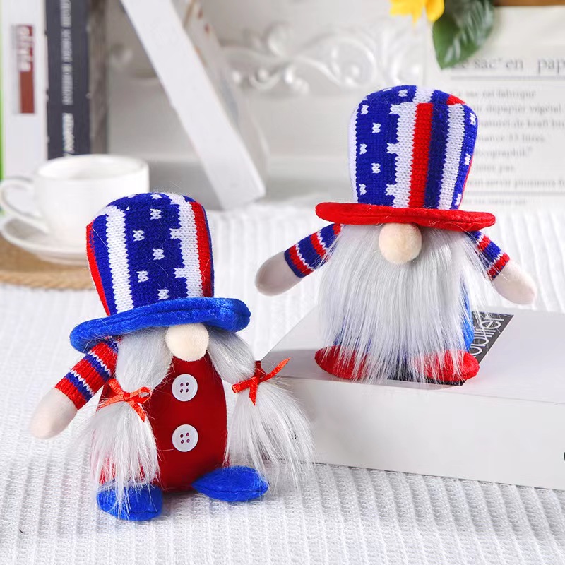 Cute American Flag Cloth Party Festival Rudolph Doll display picture 7