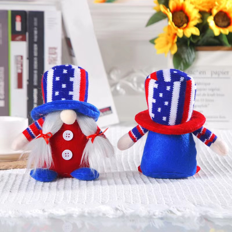 Cute American Flag Cloth Party Festival Rudolph Doll display picture 5