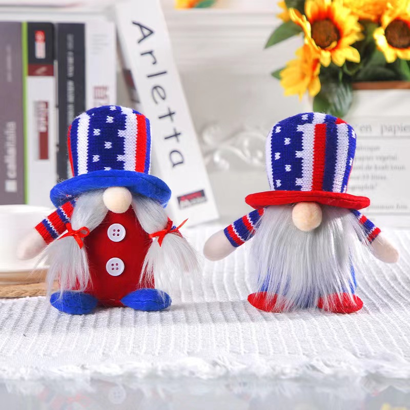 Cute American Flag Cloth Party Festival Rudolph Doll display picture 1