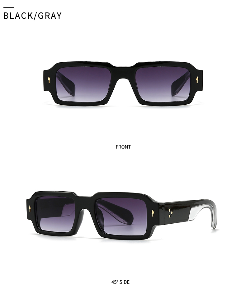 Estilo Moderno Bloque De Color Ordenador Personal Cuadrado Fotograma Completo Gafas De Sol Mujer display picture 4