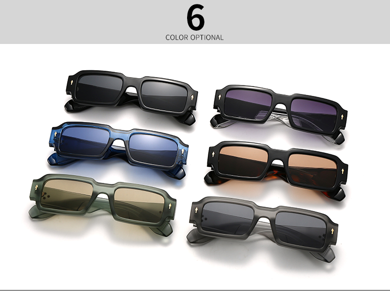 Estilo Moderno Bloque De Color Ordenador Personal Cuadrado Fotograma Completo Gafas De Sol Mujer display picture 6