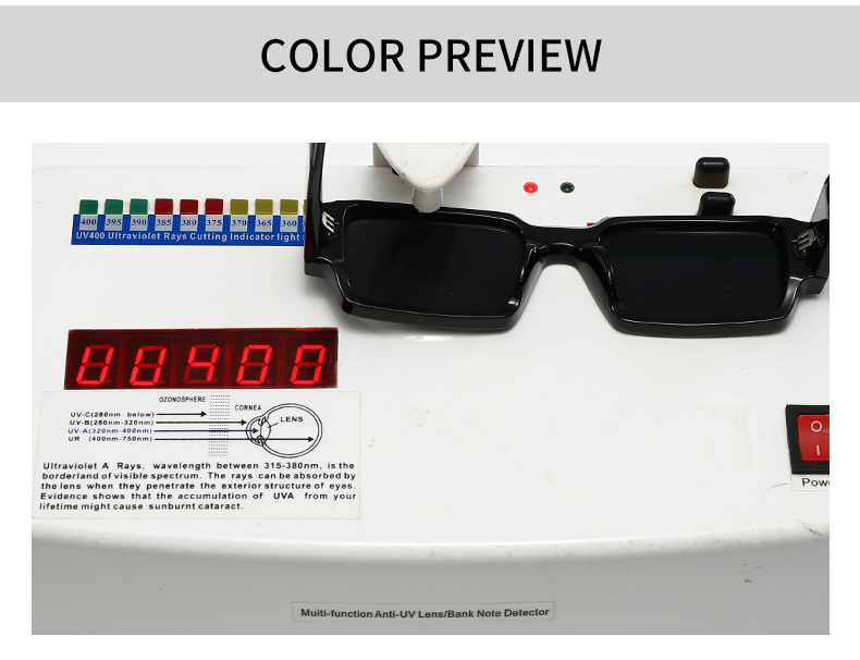 Estilo Moderno Bloque De Color Ordenador Personal Cuadrado Fotograma Completo Gafas De Sol Mujer display picture 7