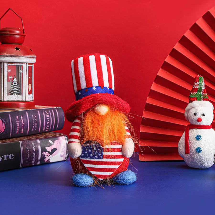 Süß Vereinigte Staaten Von Amerika Tuch Ferien Gruppe Rudolf Puppe display picture 4