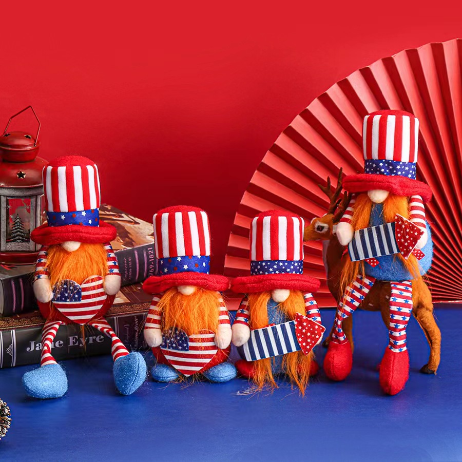 Süß Vereinigte Staaten Von Amerika Tuch Ferien Gruppe Rudolf Puppe display picture 1