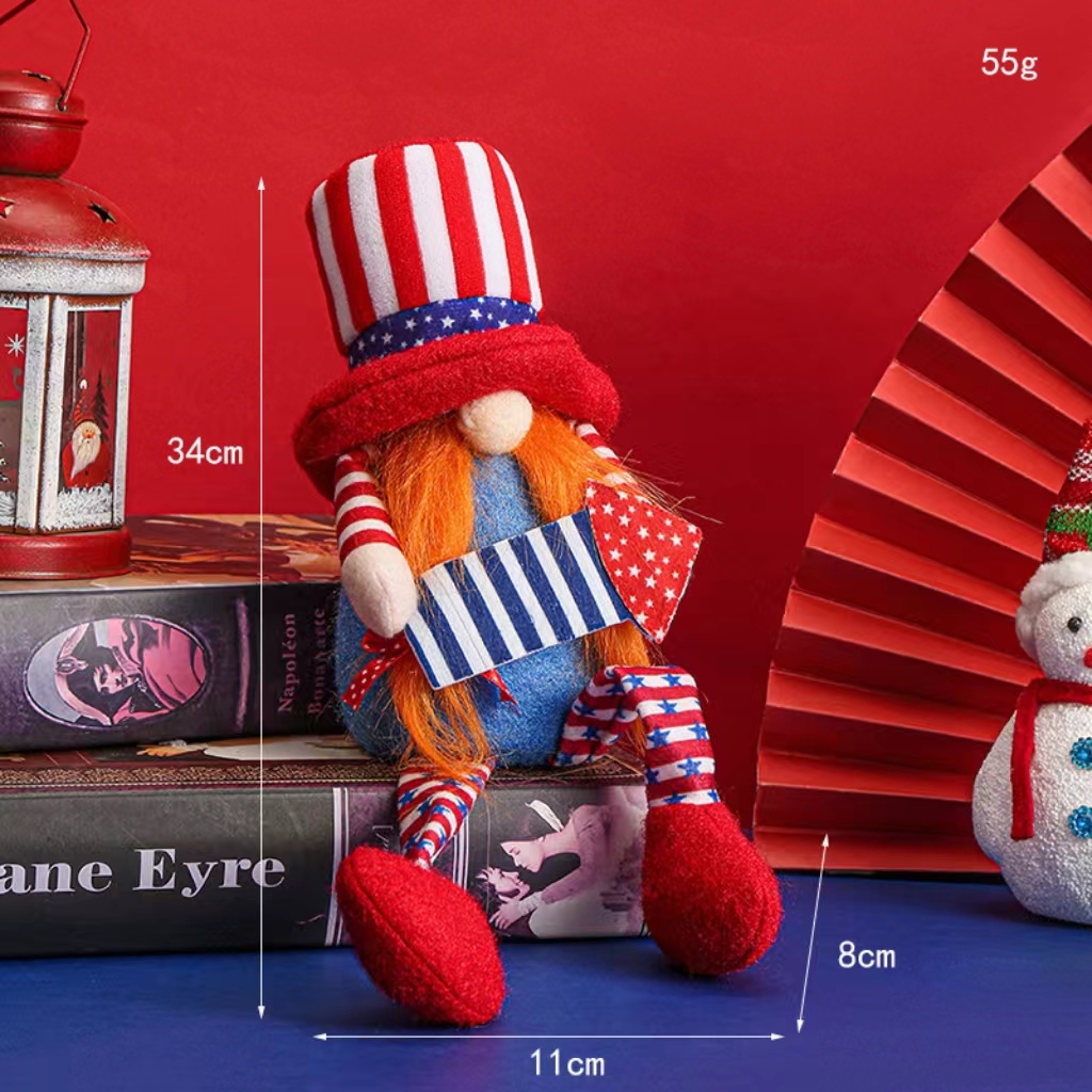 Süß Vereinigte Staaten Von Amerika Tuch Ferien Gruppe Rudolf Puppe display picture 6
