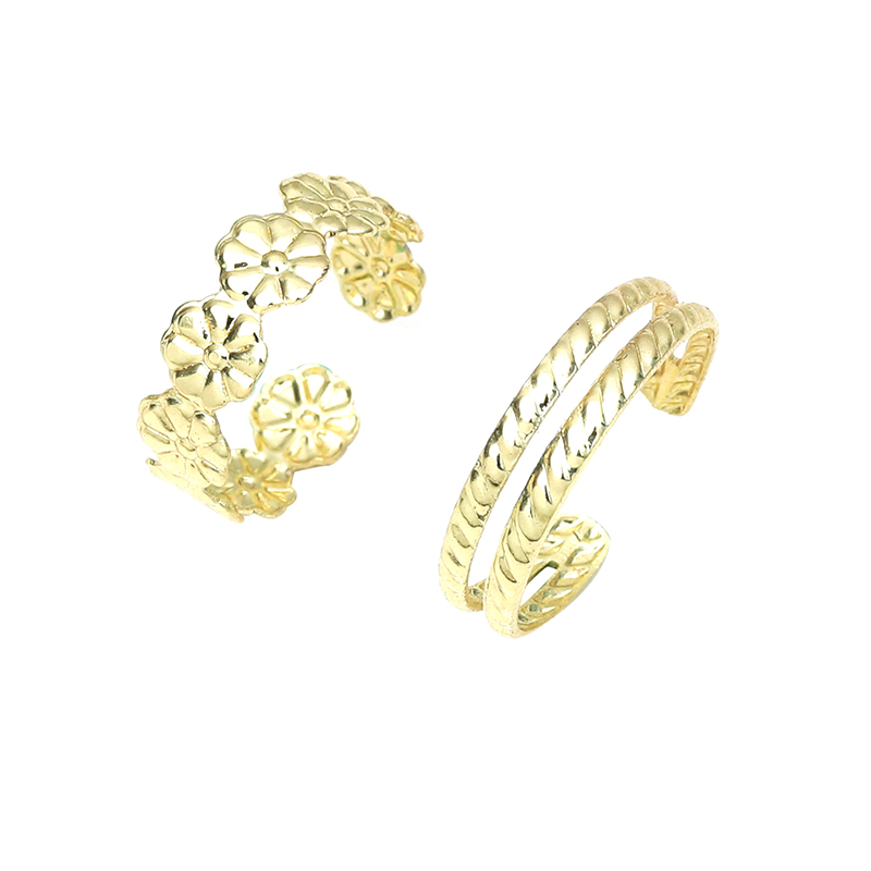 Elegant Solid Color Alloy Plating Hollow Out Gold Plated Silver Plated Women's Foot Ring display picture 3