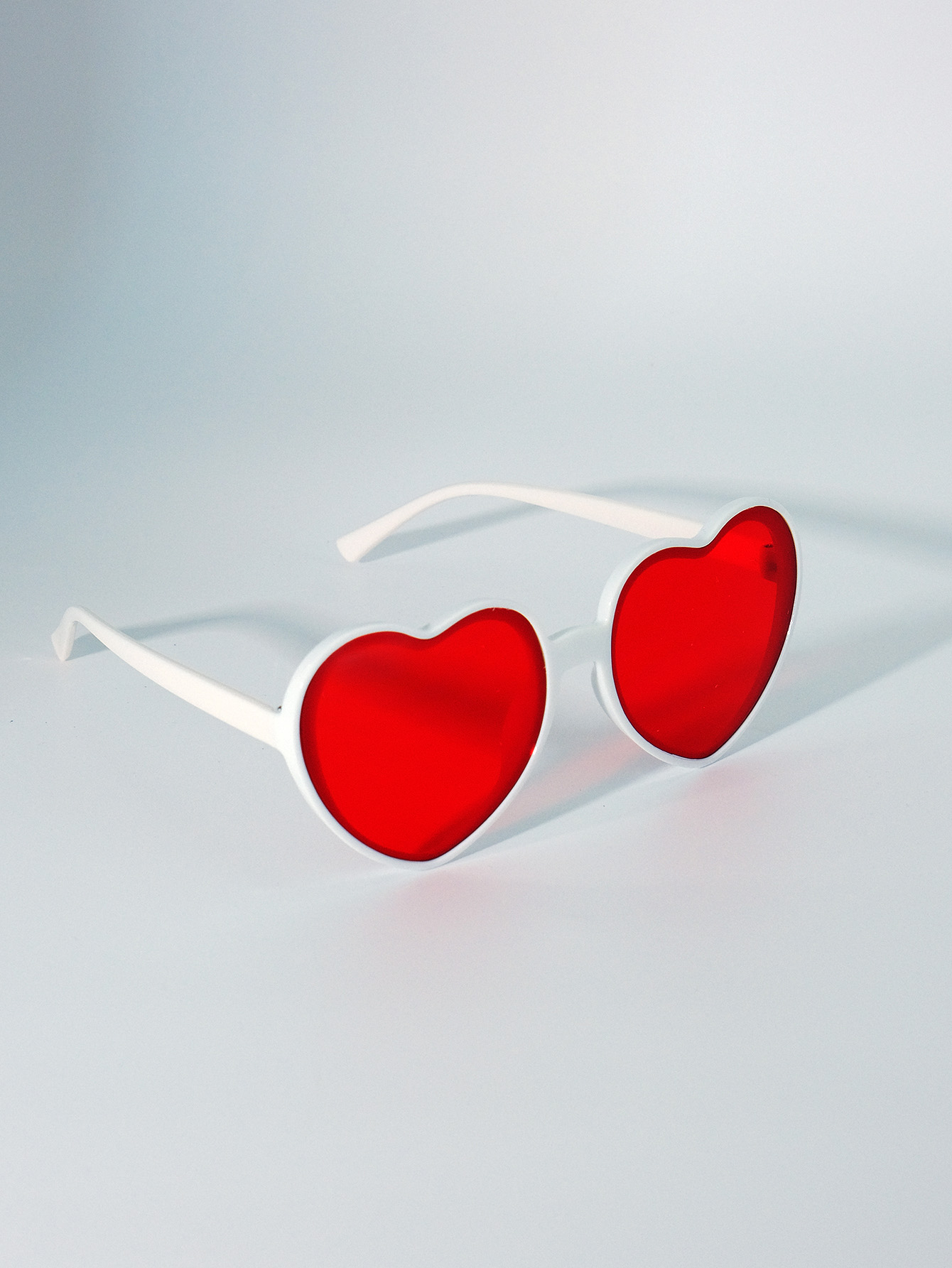 Cute Retro Heart Shape Solid Color Pc Special-Shaped Mirror Full Frame Women's Sunglasses display picture 5