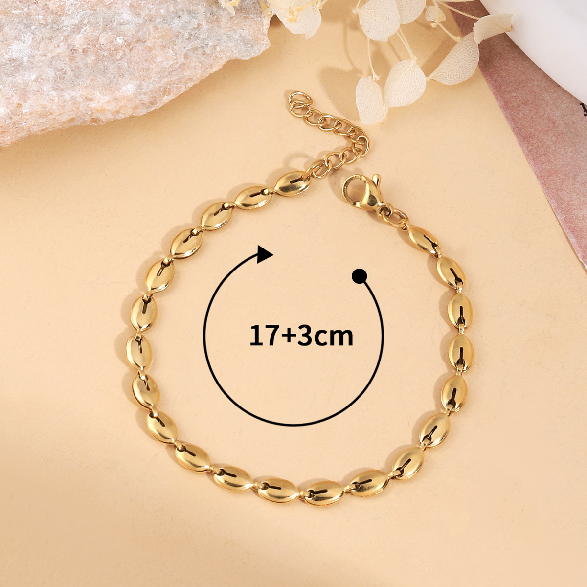 Hip-Hop Retro Solid Color 201 Stainless Steel 18K Gold Plated Bracelets In Bulk display picture 5