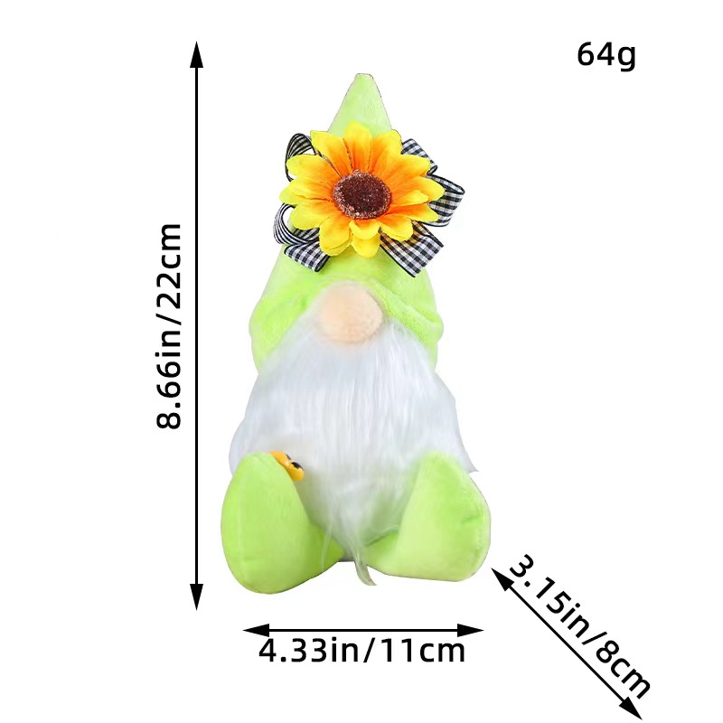 Cute Sunflower Plastic Cloth Cotton Party Festival Rudolph Doll display picture 2