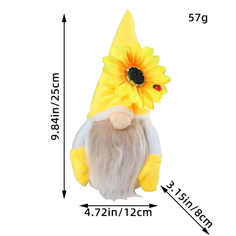 Cute Sunflower Plastic Cloth Cotton Party Festival Rudolph Doll display picture 3
