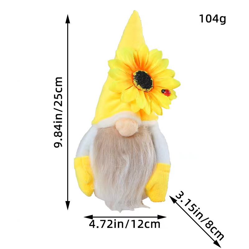Cute Sunflower Plastic Cloth Cotton Party Festival Rudolph Doll display picture 4