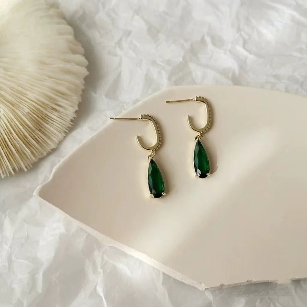 1 Paire Sucré Les Gouttelettes D'Eau Le Cuivre Plaqué Or 18K Boucles D'Oreilles display picture 2