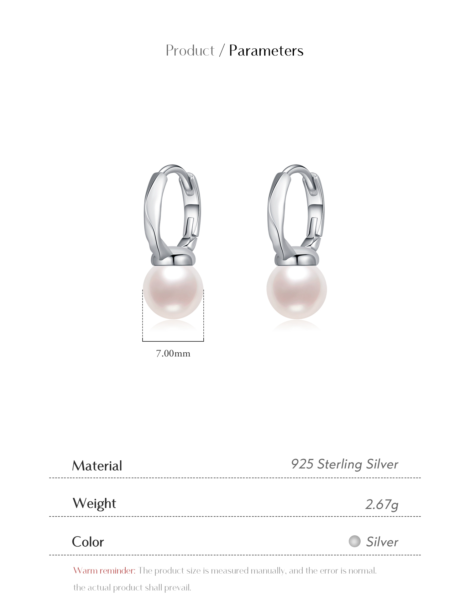 1 Pair Elegant Classic Style Round Plating Inlay Sterling Silver Artificial Pearls Silver Plated Drop Earrings display picture 4